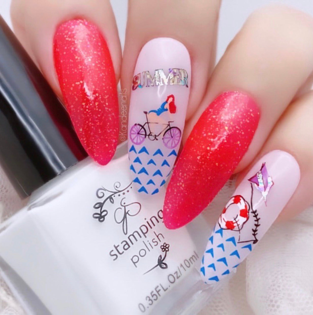 Summer Never Ends (CjS-165) Steel Stamping Plate 14 x 9 Clear Jelly Stamper