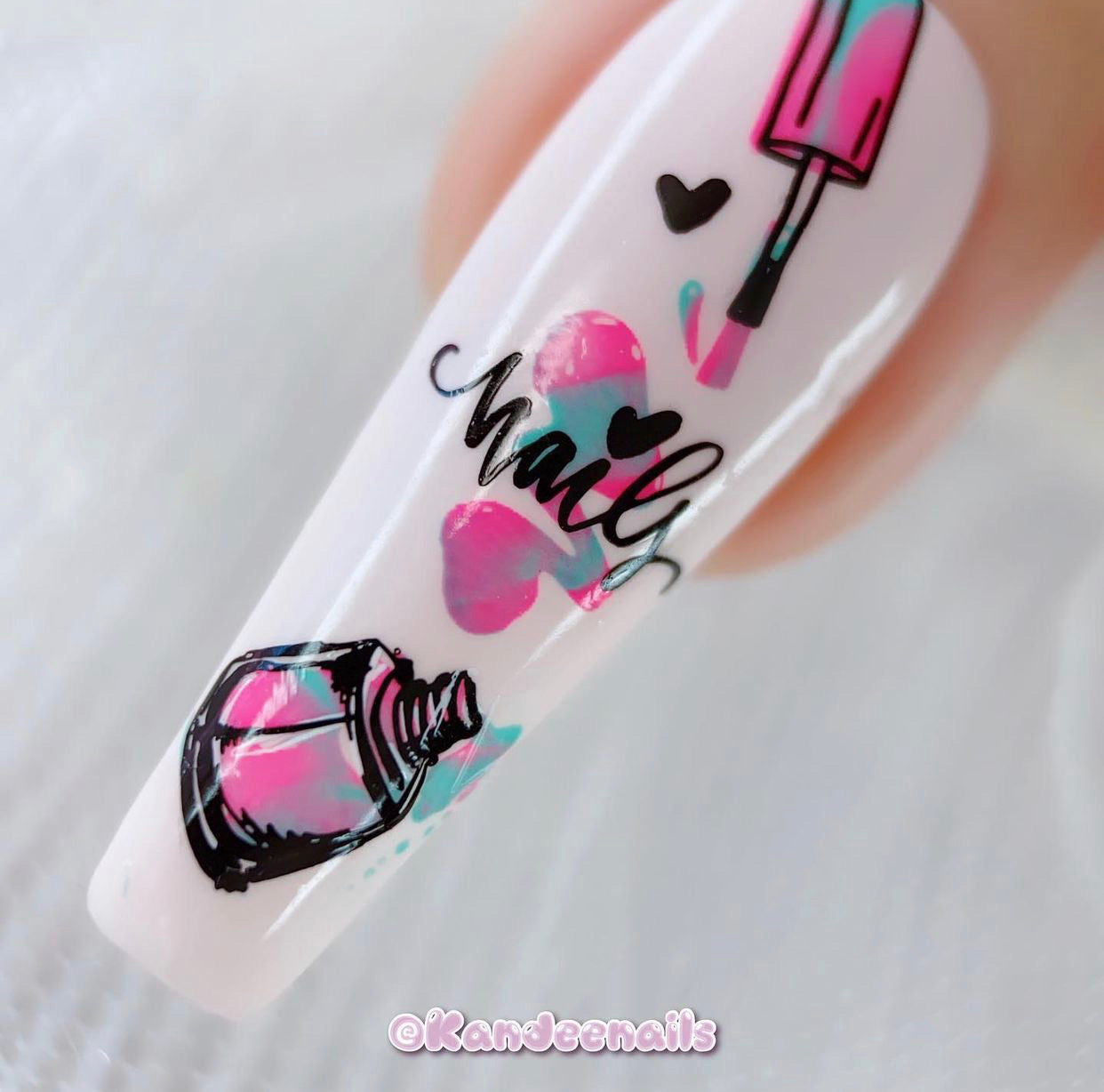 But First, Nails (CjS-192) Steel Stamping Plate 8 x 8 Clear Jelly Stamper