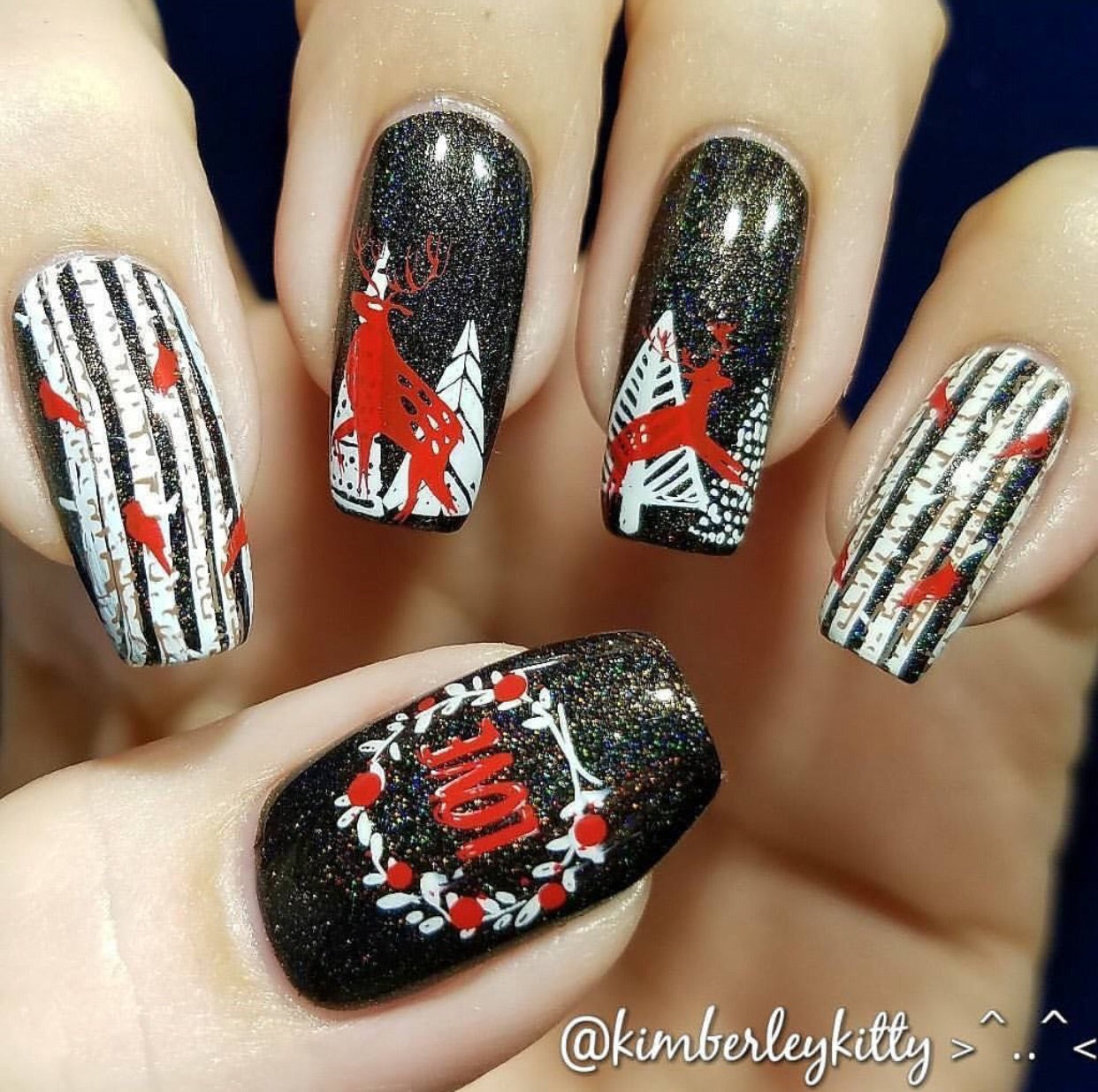 Yule Tide Christmas (CjSC-13) - Steel Nail Art Stamping Plate 14 x 9 Clear Jelly Stamper