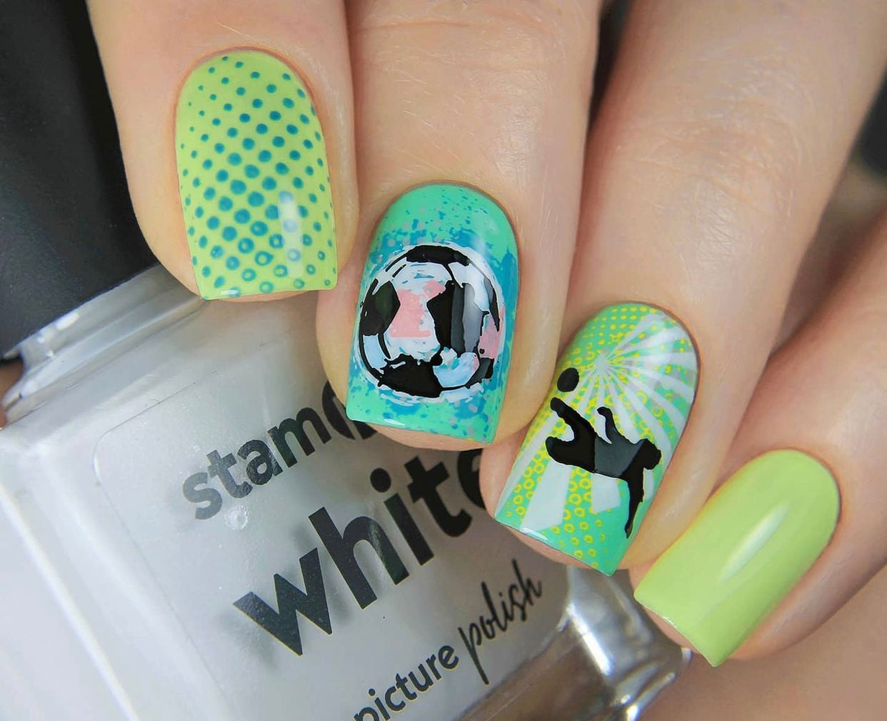 Grunge Series - Sports (CjS-203) Steel Stamping Nail Art Plate 14 x 9 Clear Jelly Stamper