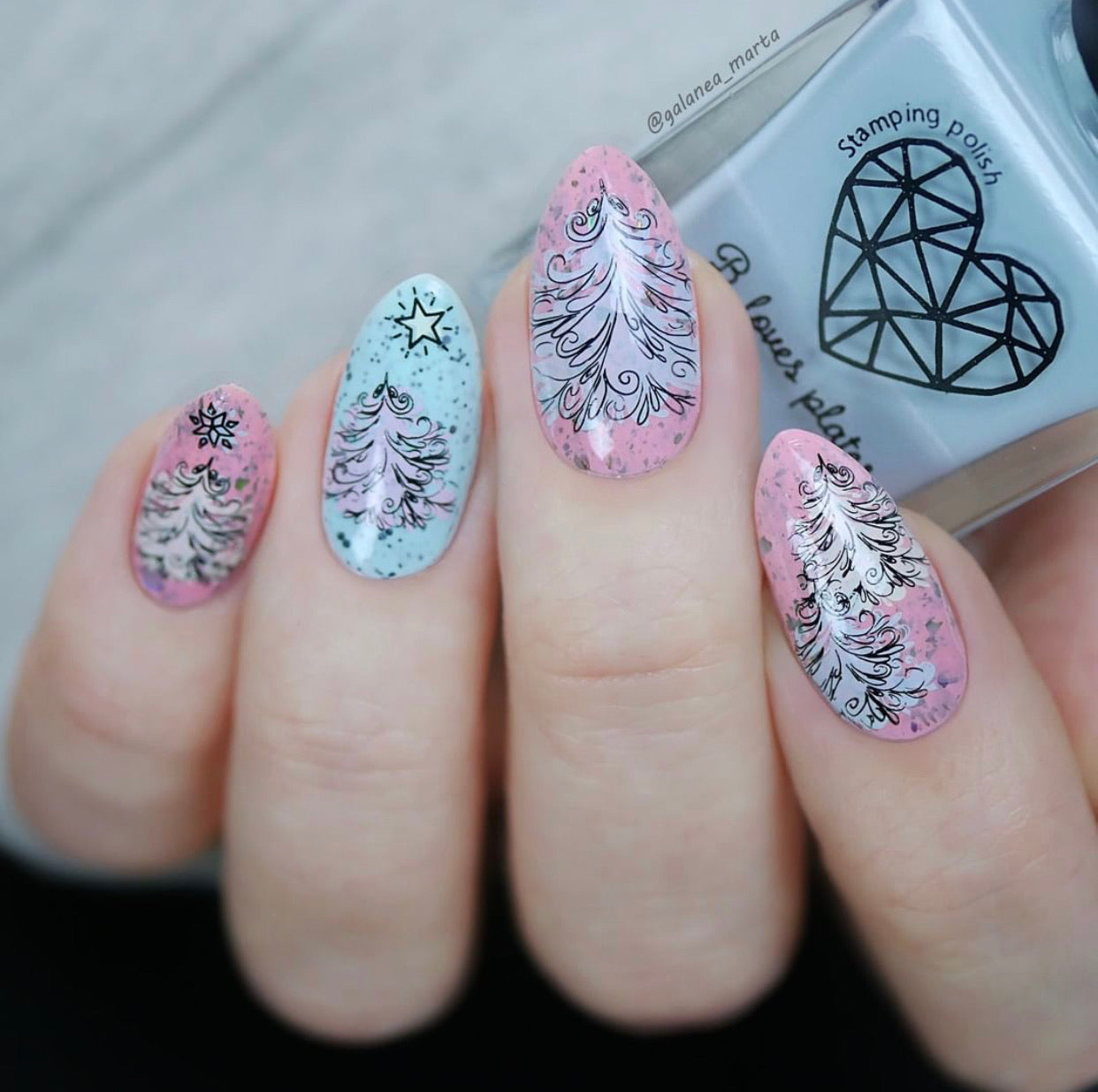 Oh Christmas Tree! (CjSC-44) Steel Nail Art Stamping Plate 8 x 8 Clear Jelly Stamper