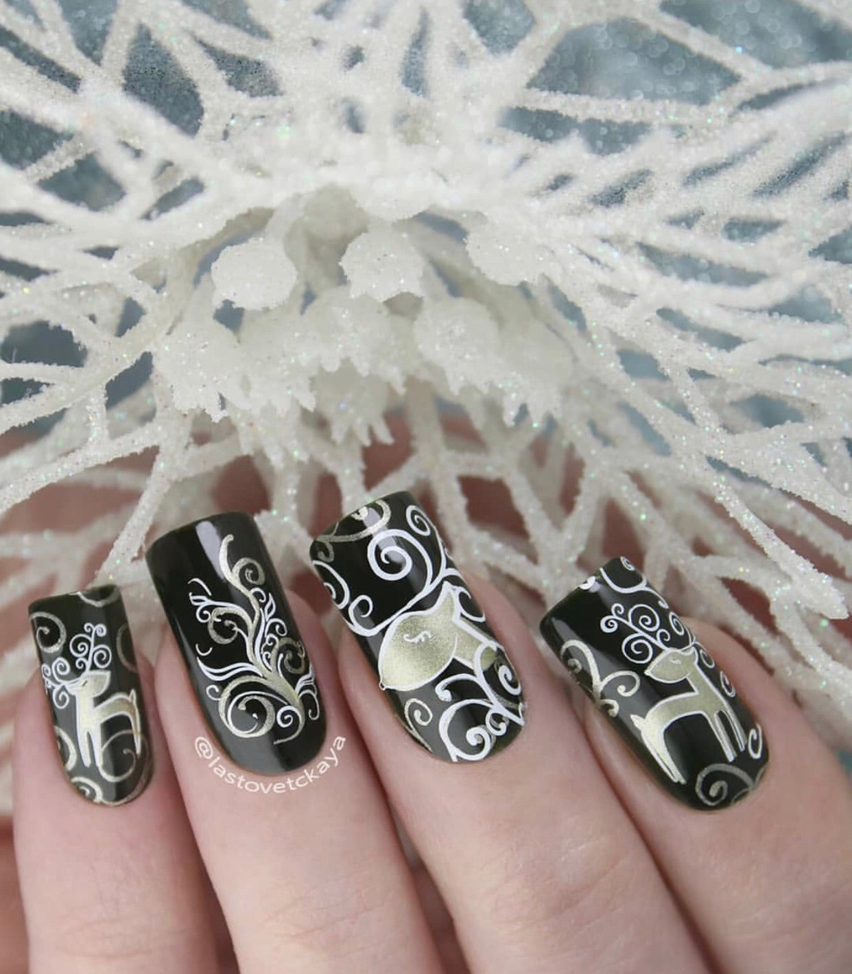 Baubles & Bells (CjS C-21) Steel Nail Art Stamping Plate 14 x 9 Clear Jelly Stamper