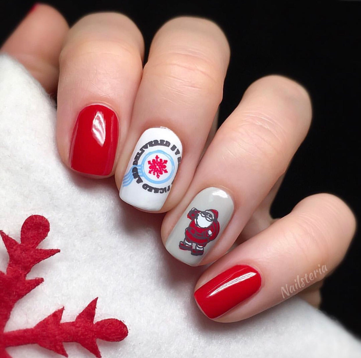 Christmas Express (CjS C-29) Steel Nail Art Stamping Plate 14 x 9 Clear Jelly Stamper