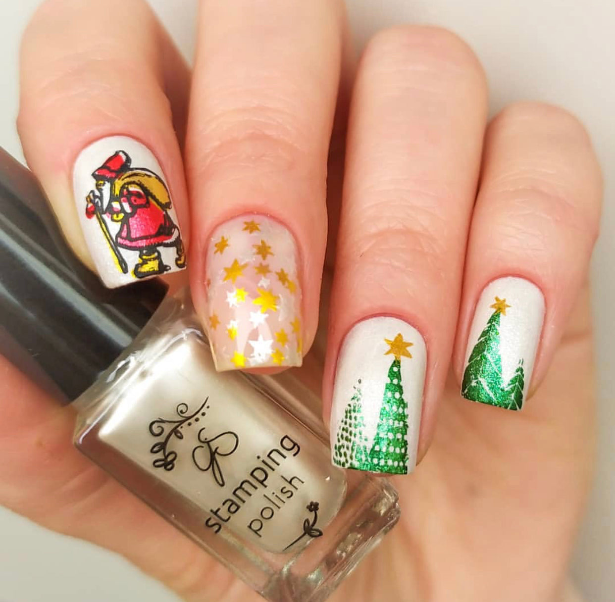 Yule Tide Christmas (CjSC-13) - Steel Nail Art Stamping Plate 14 x 9 Clear Jelly Stamper