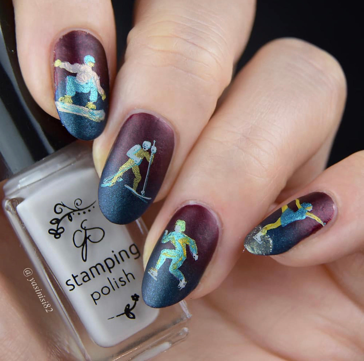 Sporty Winter (CjS-179) Steel Stamping Plate 8 x 8 Clear Jelly Stamper