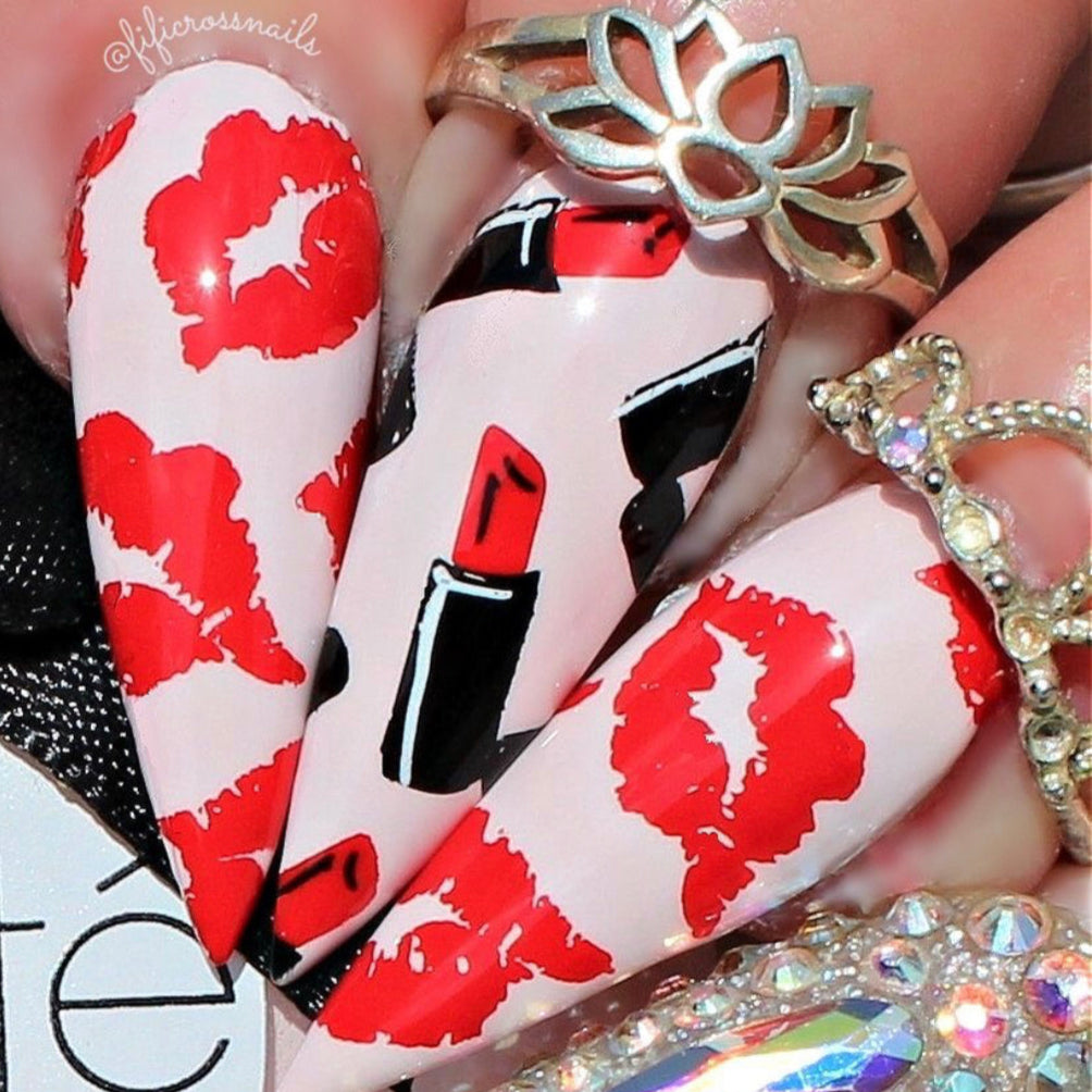 But First, Makeup (CjS-189) Steel Stamping Nail Art Plate 14 x 9 Clear Jelly Stamper