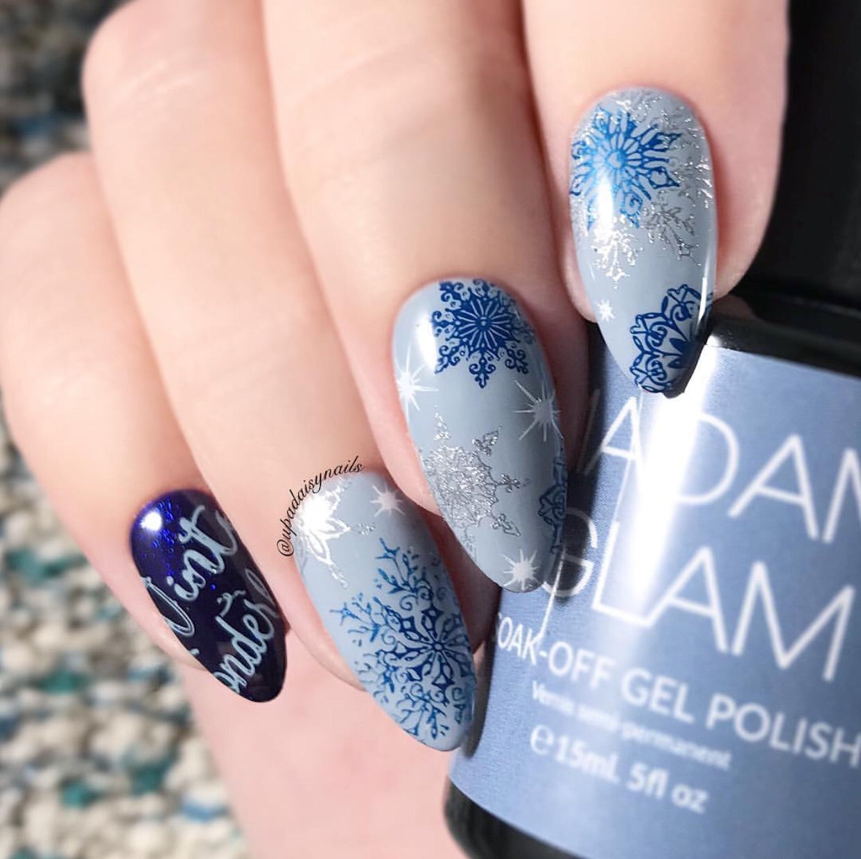 Let it Snow (CjSC-18) - Steel Nail Art Stamping Plate 14 x 9 Clear Jelly Stamper