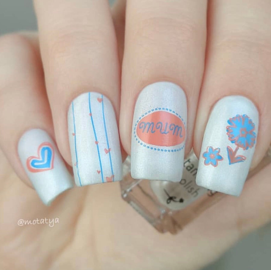 I LoVe my MoM! (CjSH-19) Steel Stamping Plate 14 x 9 Clear Jelly Stamper