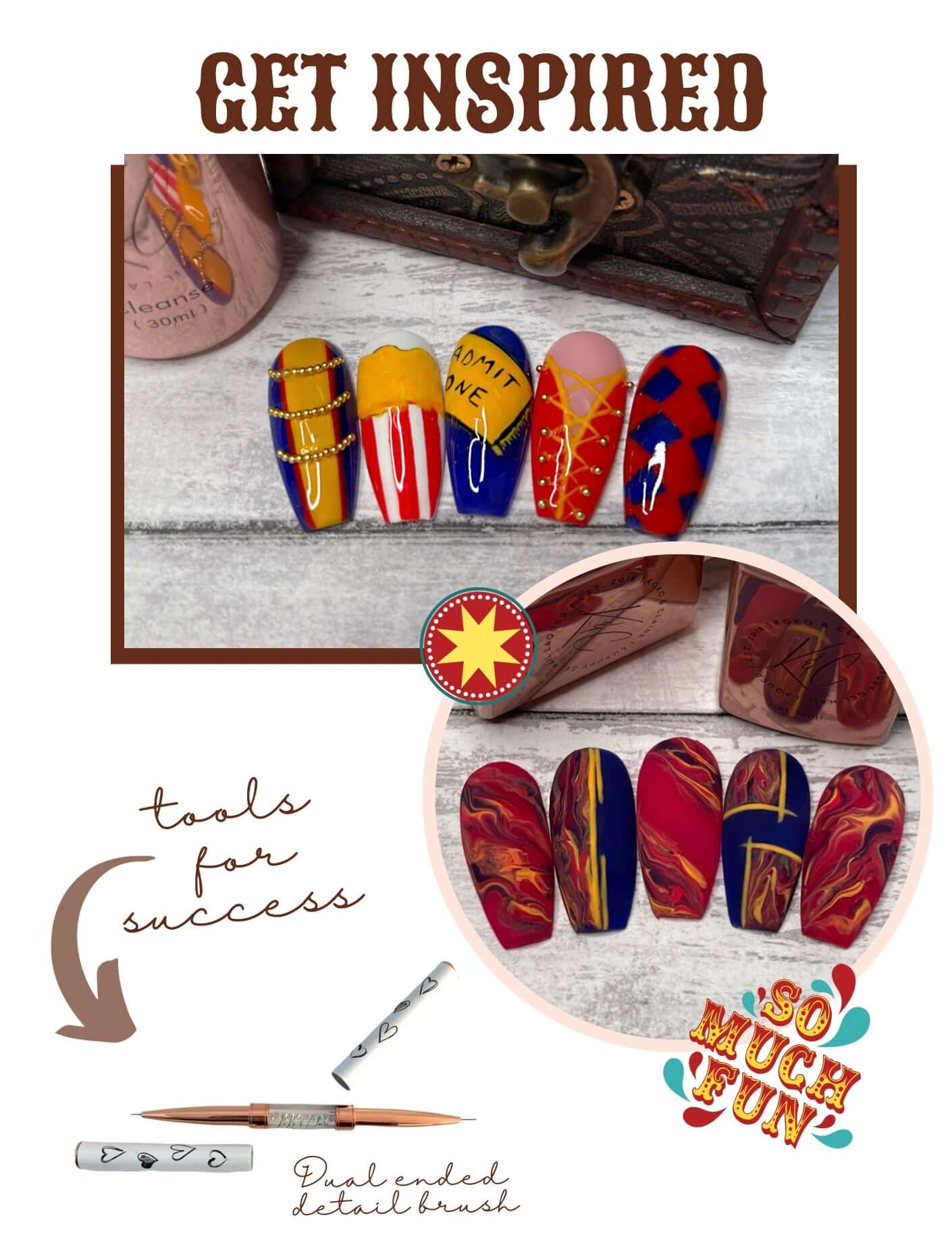 Under The Big Top (CjS-233) Etched Nail Art Stamping Plate