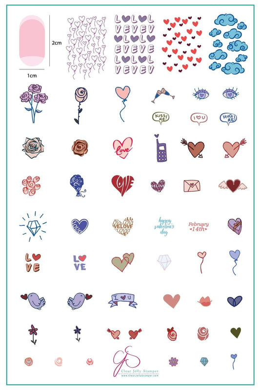 layered-nail-art-stamping-plate-inpos-card-with-colourful-designs-of-hearts-clouds-roses-and-words-for-nail-art