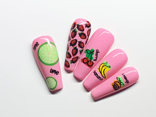 Fruit Cocktail Collection - So Juicy! (CjS-209) Etched Nail Art Stamping Plate