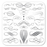 Victorian Flourish (CjS-46) Steel Nail Art Stamping Plate 6x6 Clear Jelly Stamper 