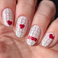 Hugs & Kisses (CjSV-58) Etched Nail Art Stamping Plate