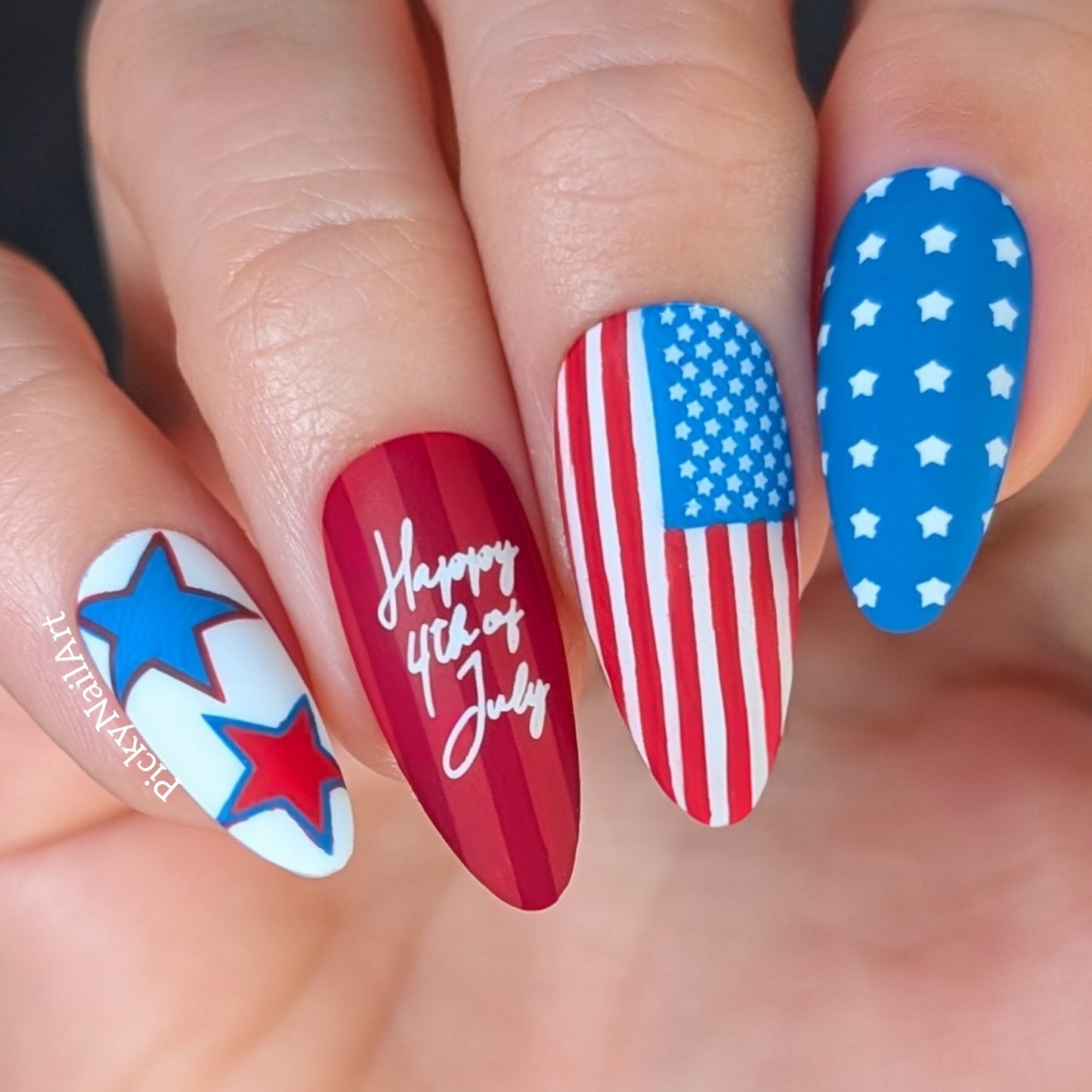 Stars, Stripes & Snacks (CjSH-139) Etched Nail Art Stamping Plate