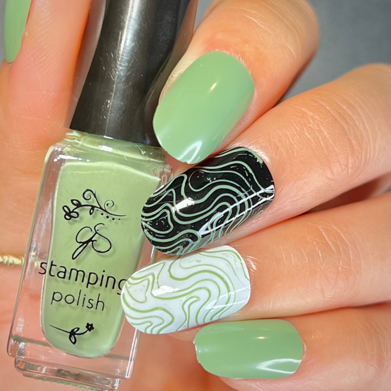 #215 Hazy Sage  - Nail Stamping Color (5 Free Formula)