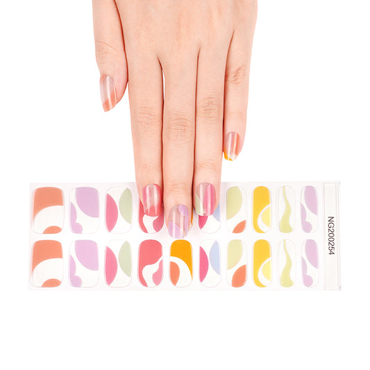 Clear Jelly Stamper Gel-ly Wraps - Multi-Color Abstract Pattern (254)