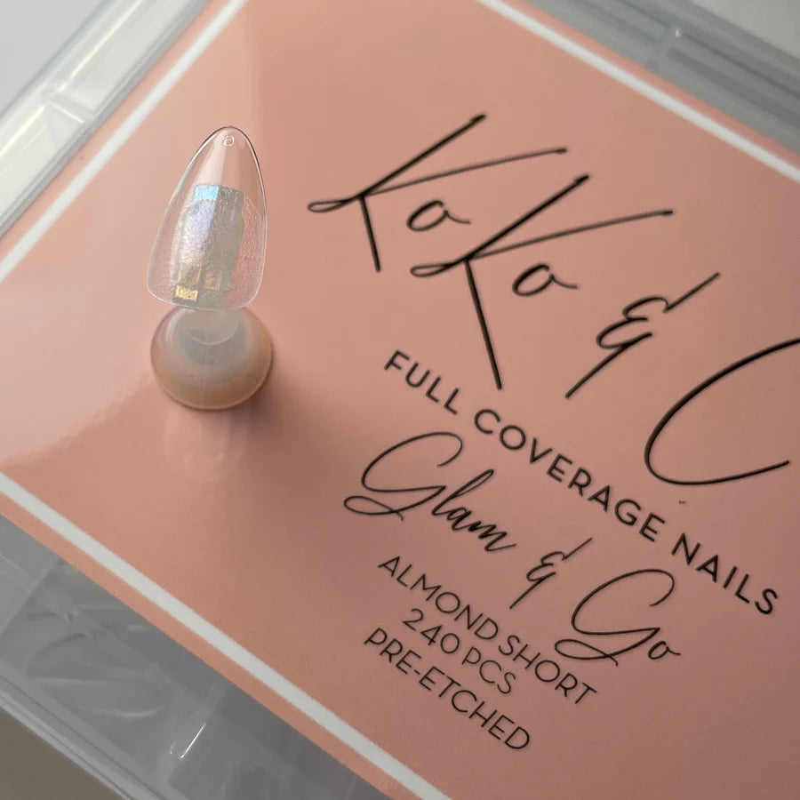 Glam & Go Full Coverage Nails - Almond Short ** New Pre-Etched