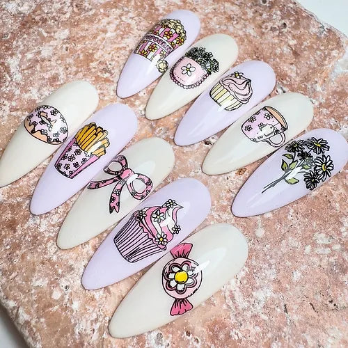Groovy Daisy (BS-05) Steel Nail Art Stamping Plate