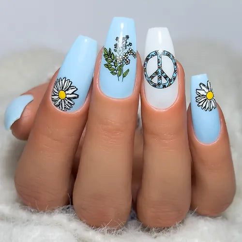 Groovy Daisy (BS-05) Steel Nail Art Stamping Plate