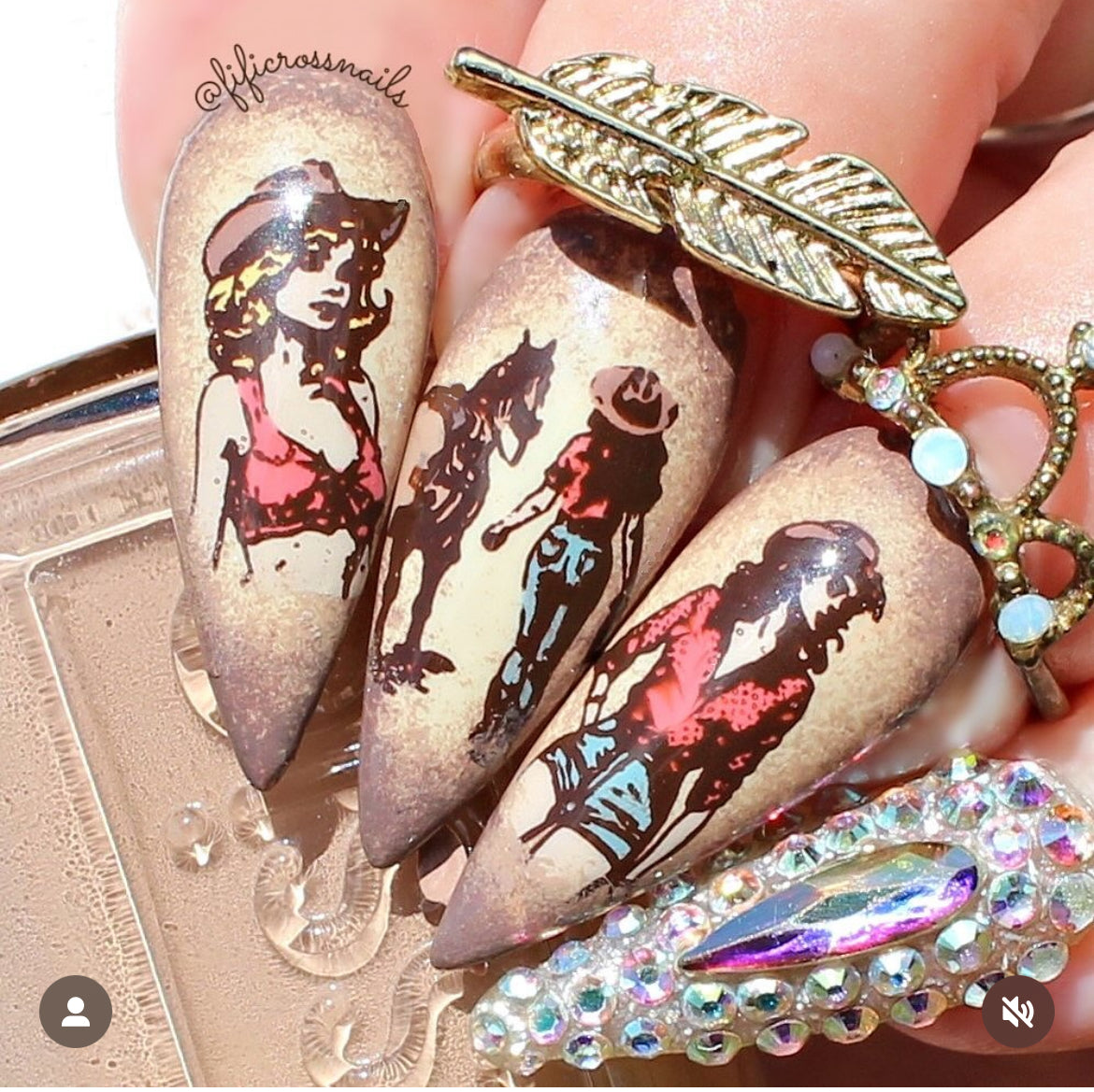Western Charm (BS-06) Steel Nail Art Stamping Plate