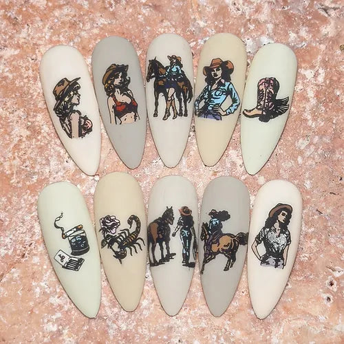 Western Charm (BS-06) Steel Nail Art Stamping Plate