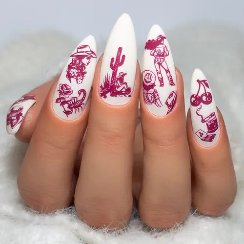 Western Charm (BS-06) Steel Nail Art Stamping Plate
