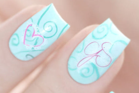 P.S: I Heart You! (CjSV-10) Steel Layered Nail Art Stamping Plate