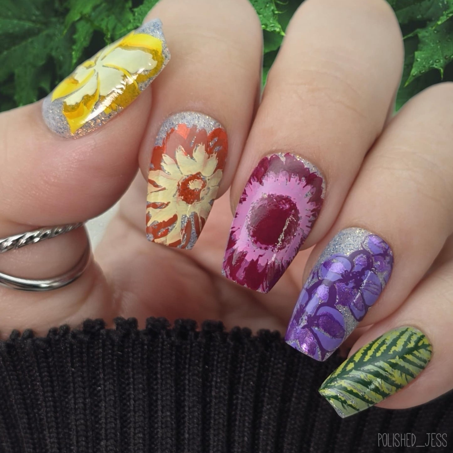 Full On Floral (CjSLC-16) Etched Nail Art Stamping Plate