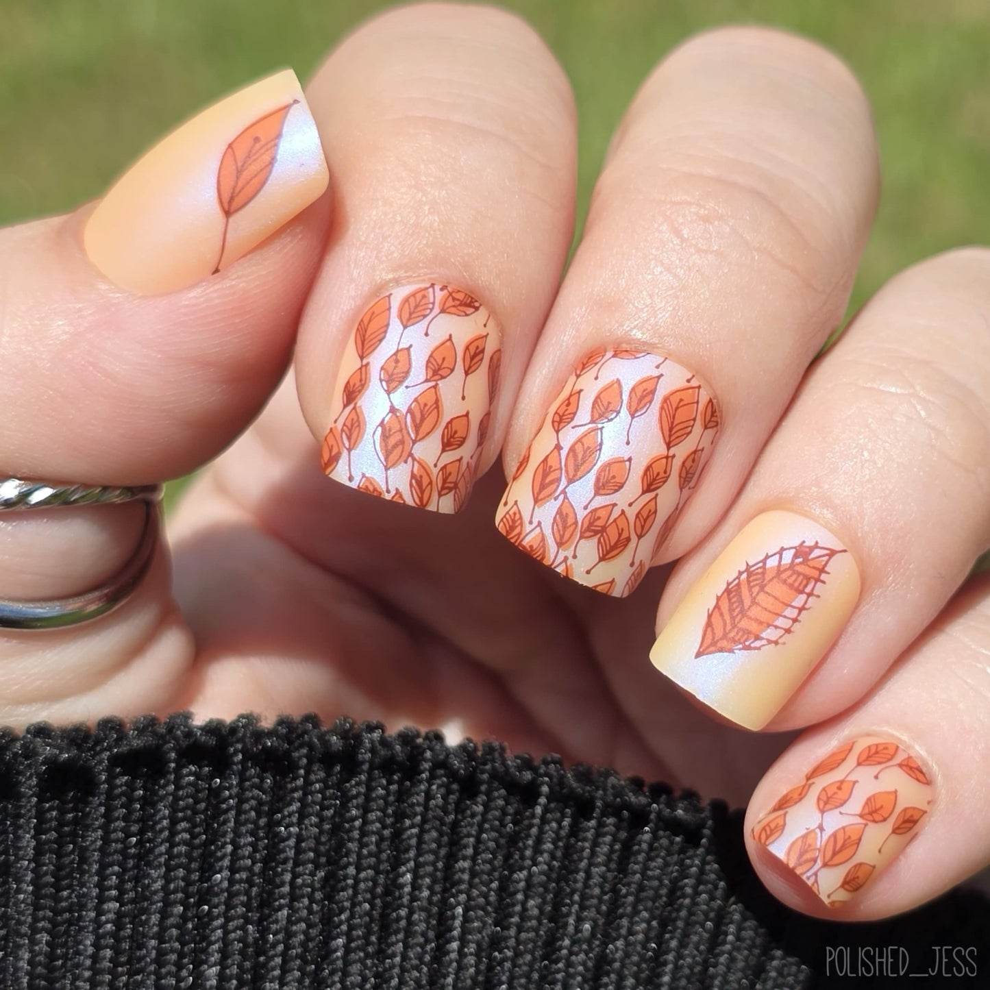 A Crunch With Every Step (CjS-270) Etched Nail Art Stamping Plate