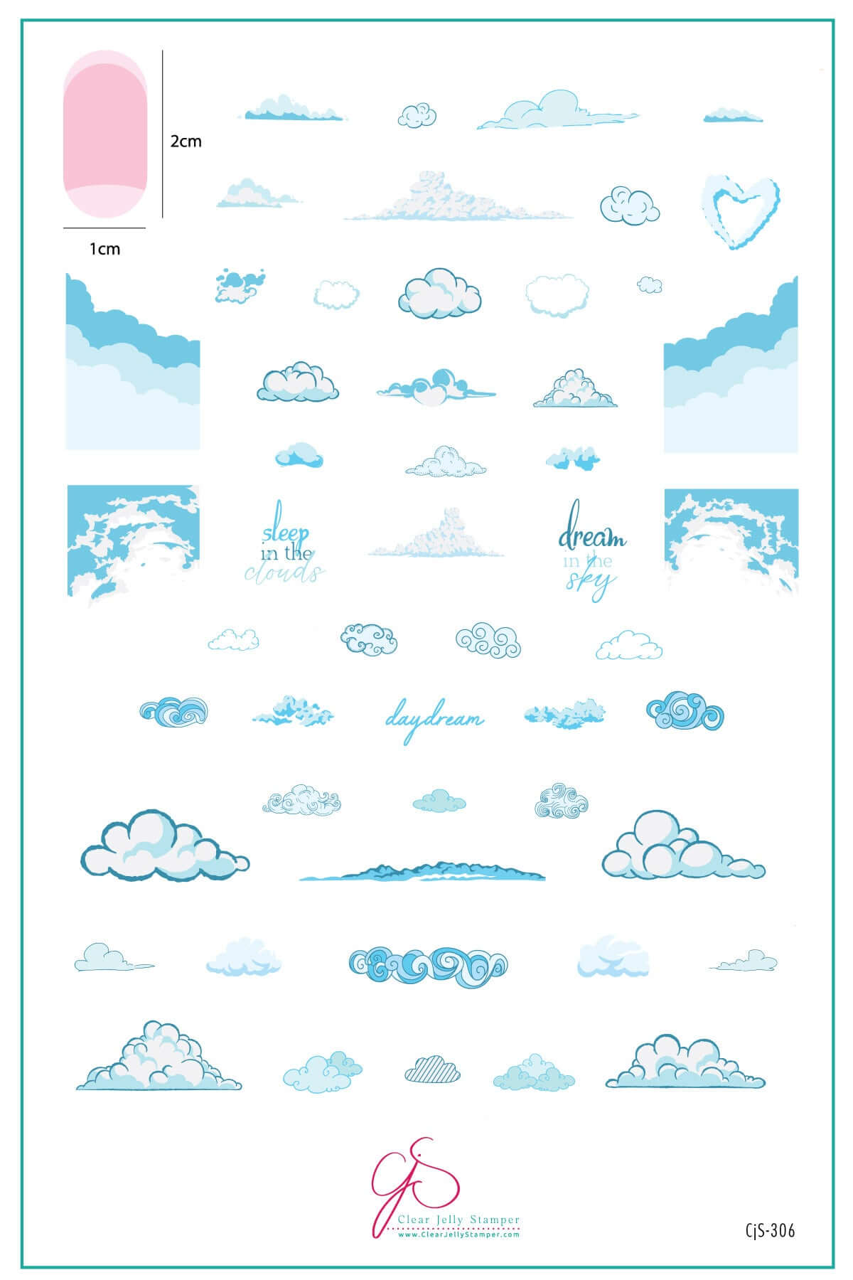 layered-nail-art-stamping-plate-inspo-card-showing-colorful-designs-of-clouds-and-words-for-nail-art
