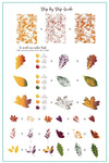 Graceful leaves (CjS-318) Steel Nail Art Layered Stamping Plate