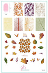 Graceful leaves (CjS-318) Steel Nail Art Layered Stamping Plate