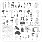 layered-nail-art-stamping-plate-with-designs-of-umbrellas-rain-drops-people-walking-in-the-rain-and-words-for-nail-art