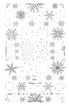 Frosty Flurries (CjS-326) Steel Nail Art Layered Stamping Plate