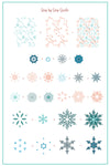 Frozen lace (CjS-327) Steel Nail Art Layered Stamping Plate