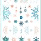 layered-nail-art-stamping-plate-inspo-card-showing-colourful-designs-of-snowflakes-with-different-sizes-and-patterns