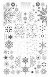 Frozen lace (CjS-327) Steel Nail Art Layered Stamping Plate