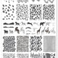 layered-nail-art-stamping-plate-with-animal-prints-of-zebra-snake-cow-cheetah-elephant-tiger-and-giraffe