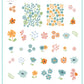layered-nail-art-stamping-plate-inspo-card-with-colorful-modern-flowers-and-words-for-nail-art