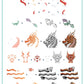 layered-nail-art-stamping-plate-how-to-card-with-colorful-dragon-designs-fire-and words-for-nail-art