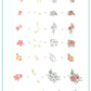 layered-nail-art-stamping-plate-how-to-card-with-colorful-flowers-roses-lillies-daisies-butterflies-and-words-for-nail-art