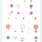 layered-nail-art-stamping-plate-how-to-card-with-colorful-hot-air-balloons-kites-birds-flying-clouds-and-words-for-nail-art