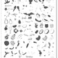 layered-nail-art-stamping-plate-showing-designs-of-tropical-birds-parrots-exotic-fruit-and-words-for-nail-art