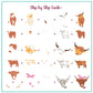 layered-nail-art-stamping-plate-how-to-card-showing-colorful-designs-of-highland-cows