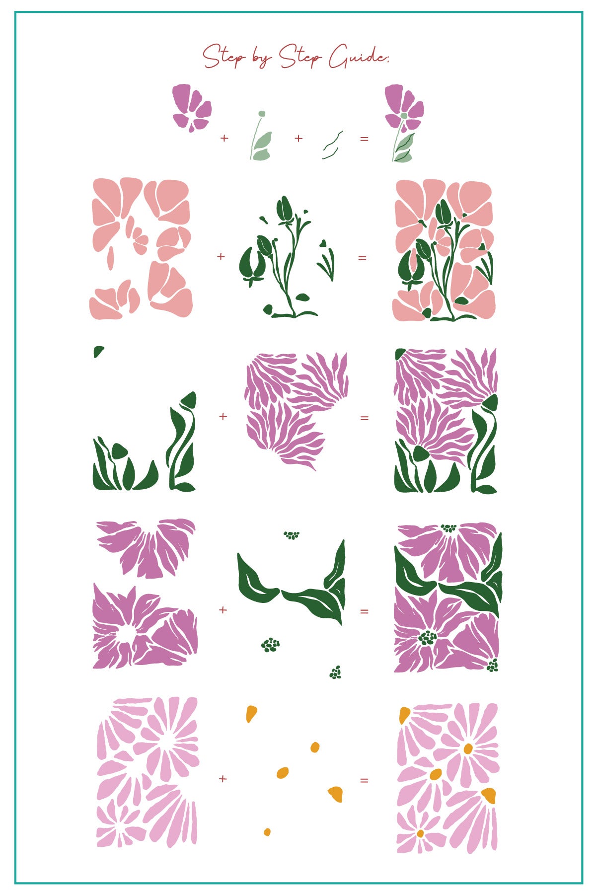 layered-nail-art-stamping-plate-inspo-card-with-colorful-abstract-flowers-sunflowers-daisies