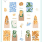 layered-nail-art-stamping-plate-inspo-card-with-colorful-abstract-designs-of-flowers-floral-prints-and-words-for-nail-art
