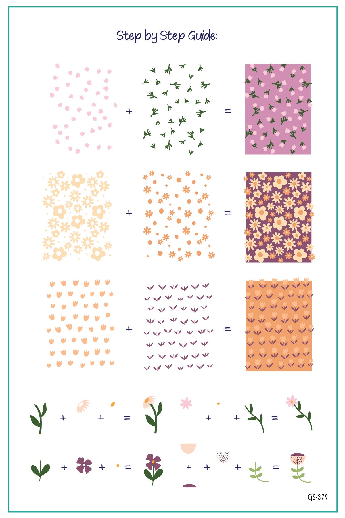 Bloom Baby Bloom (CjS-379) Steel Nail Art Layered Stamping Plate
