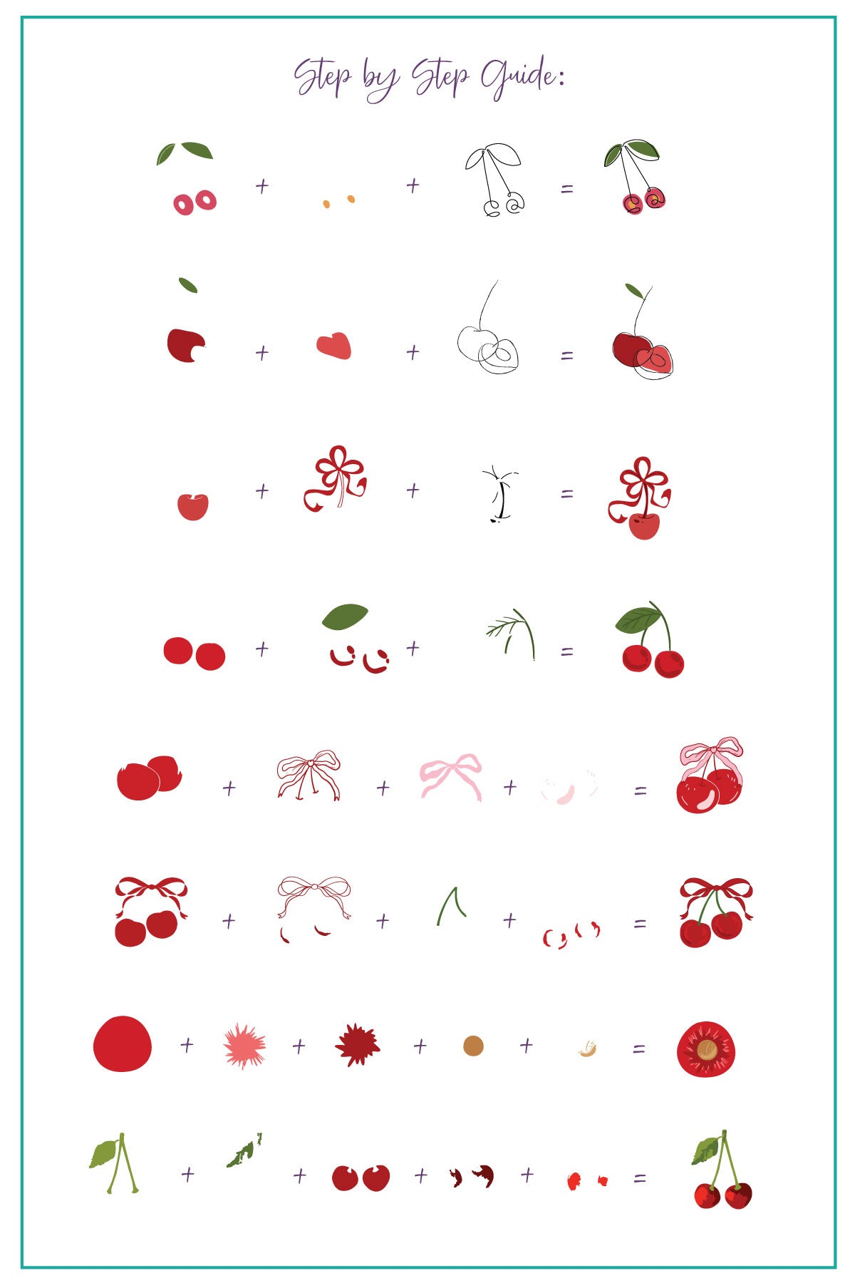 Cherry Bomb (CjS-382) Steel Nail Art Layered Stamping Plate