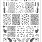 Wild Wings (CjS-392) Steel Nail Art Layered Stamping Plate