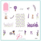 Lavender Grove (CjS-397) Etched Nail Art Stamping Plate